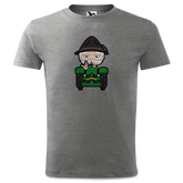 Da Oid Sinzer Bulldog T Shirt Kinder Grau Meliert Finkenweg Front